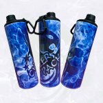 Trinkflasche/Tumbler 2 Aufsätze Cup 20oz -  Design Cheer Pack Katze Rauch